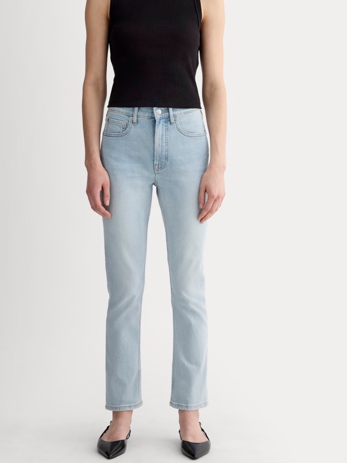 Everlane Original Cheeky Jean Light Wash Straight Crop Jeans 26